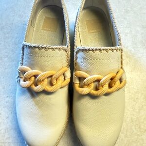 Dolce Vita Cream Wedges with Chain Detail